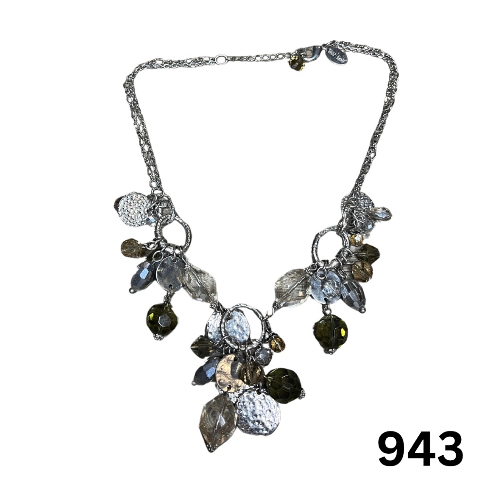 943 Whbm Elegant Silver Statement Necklace